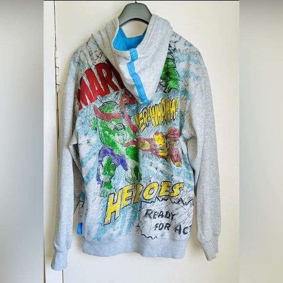 Marvel Heroes Hulk Spiderman Iron Man hoodie size Meduim - Picture 3 of 9